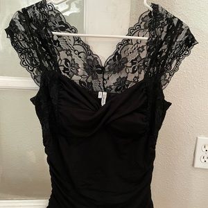 NWT Maurices Studio Y lace corset style top